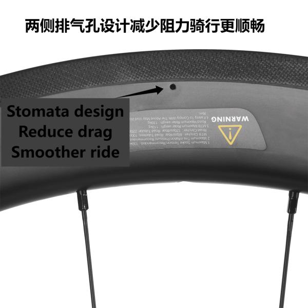 Customizable V Brake Wheelset 700C UD Matte Finishing Pillar Spoke Tubeless Rim Brake Wheelset
