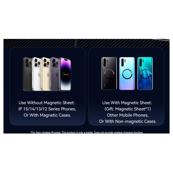 Magnetic 15W Wireless Charging Air Vent Car Mount Phone Holder ESSAGER T1