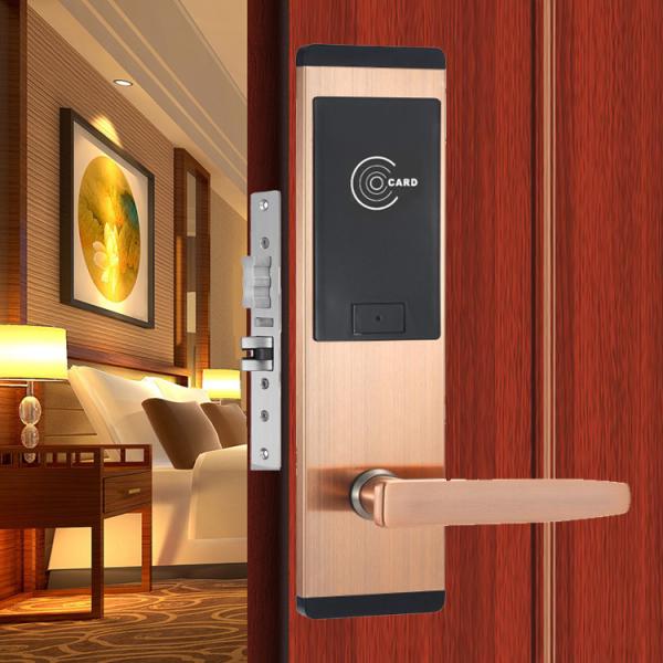 Electronic Mifare Intelligent Door Lock Sus304 Key Card Door Lock