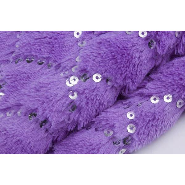 Recycled Free Sample Cheap Wholesale Embroidery Sequin 100 Polyester Plush Flock Velvet Fleece Fabric
