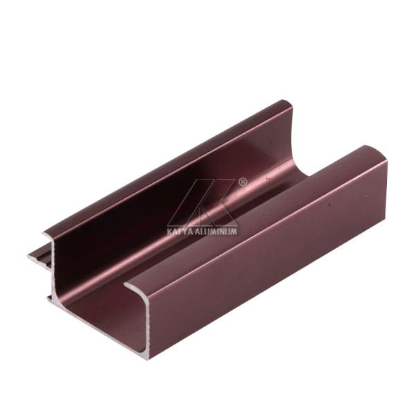 Furniture Aluminium Tube Profiles Bronze Customized Length / Size / Thickness