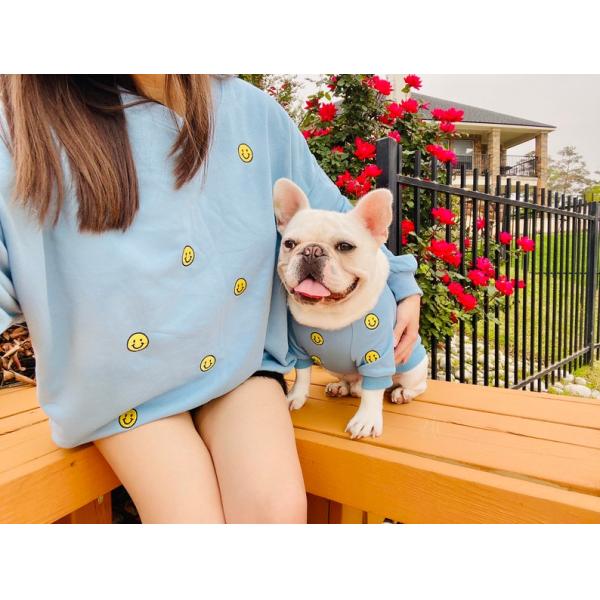 Cat Dog Embroidery Matching Pet Owner Set 2XL - 4XL Happy Smiley Face
