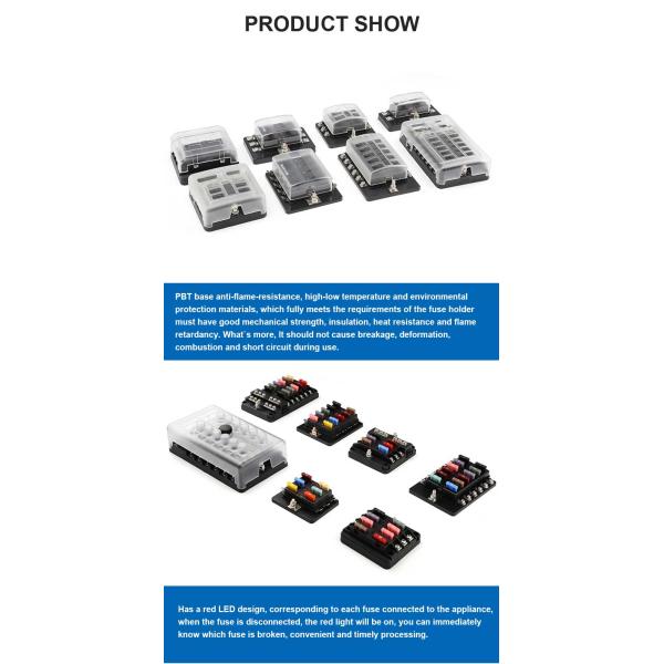 12V 32V DC Marine Boat Waterproof Battery Car Audio ANL MIDI MEGA Fuse Box Block Holder