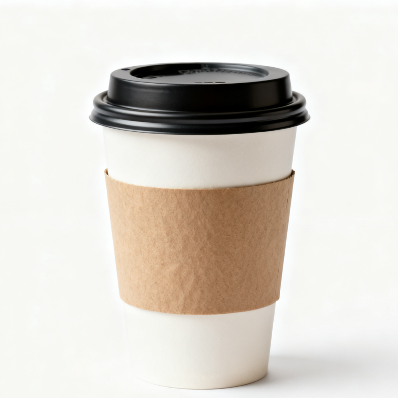 Eco-friendly water-based coating customized disposable single and double wall coffee paper cup with lid cup cover