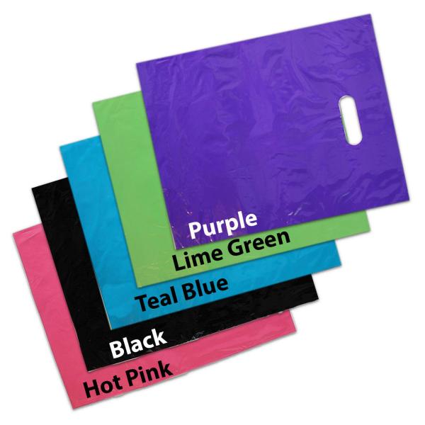 Printed Die Cut Shopping Bags , Die Cut Handle Plastic Bags For Gift