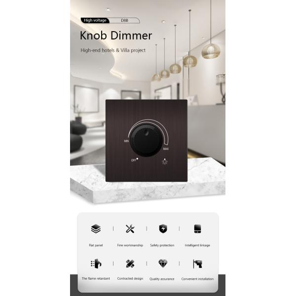 Big Modular Knob Smart Dimmer Standard 86 wall box installation
