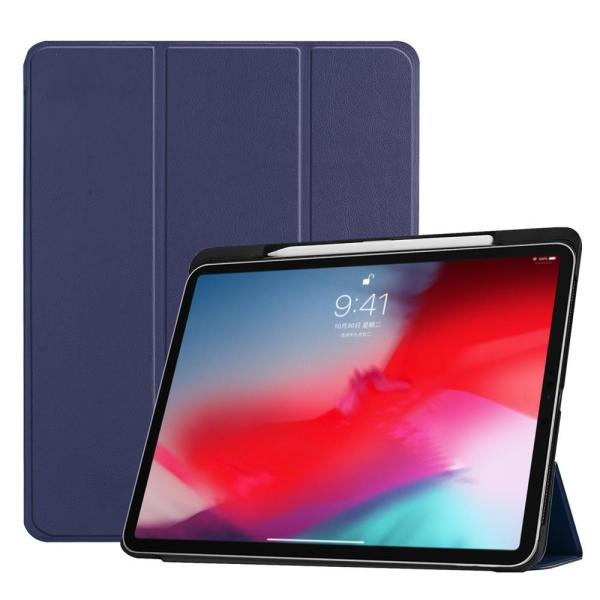 iPad Pro 11 2018 Folio Case,PU Leather Cover with Pencil Holder for iPad Pro 11