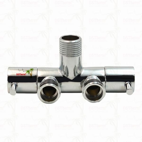 3-Way Diverter Valve Double Switch Angle Valve One-inlet Two-outlet Angle Valve Double Handle Angle Valve