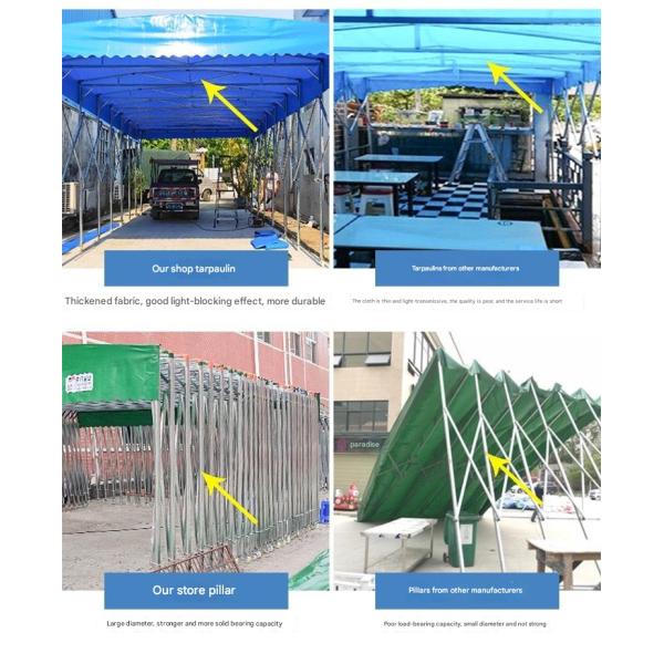 Galvanized Steel Electric Push-Pull Shed for Easy Assembly and Disassembly in Open Field Storage Requirements