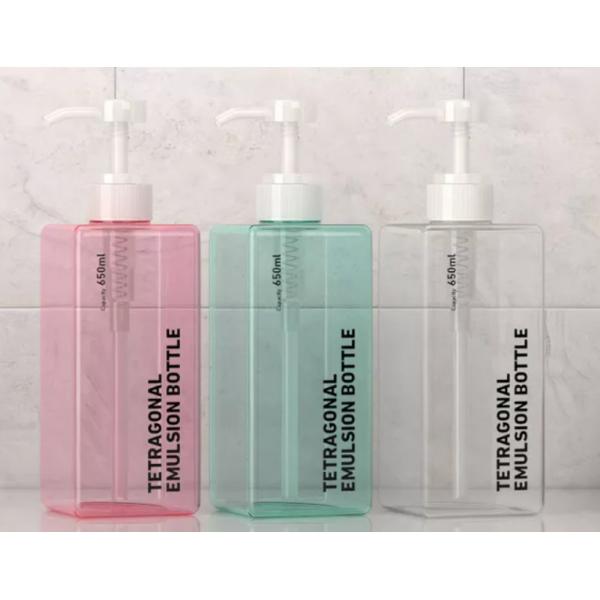 500Ml 650Ml Pink Shampoo Dispenser Bottles With Labels BPA FREE