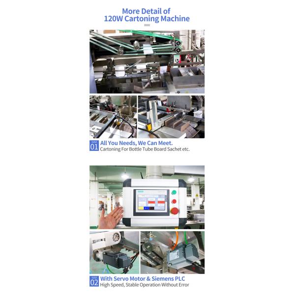 Fully Automatic Box Cartoning Machine Line For Soap Bar Mask Tea Pouch Bottle