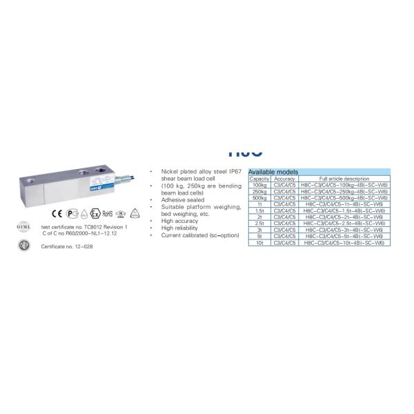 Aluminum Alloy Single Point Pressure Sensor for SOHE 8C 500KG-10T Digital Floor Scale
