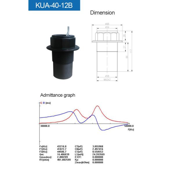 Industrial Ultrasonic Transducer Sensor High Security Plastic Housing Material