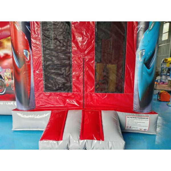 Outdoor Inflatable Castle Combo Race Cars Cartoon Movies Inflatable Bouncer With Slide Combo Inflatable Bounce House