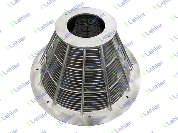 0.25mm Slot Centrifuge Ss304 Conical Sieve Basket