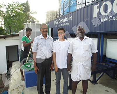 FOCUSUN Automatic Block Ice Maker Portable Design for Industry Container of 8000 KG