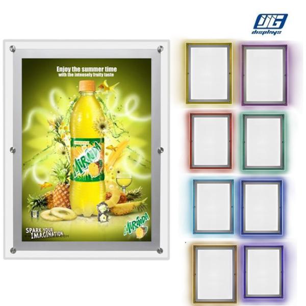 100% Pure Acrylic A3 Slim Crystal LED Light Box Flash Strobe RGB Color