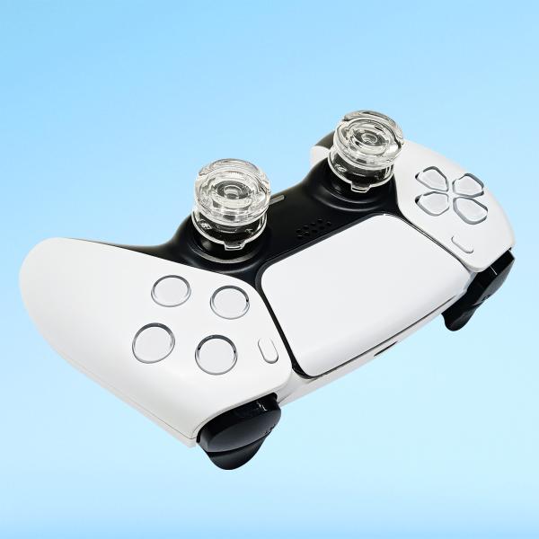 4 in 1 High Transparency Silicone PC Thumb Stick Joystick Caps for PS5 PS4 Xbox