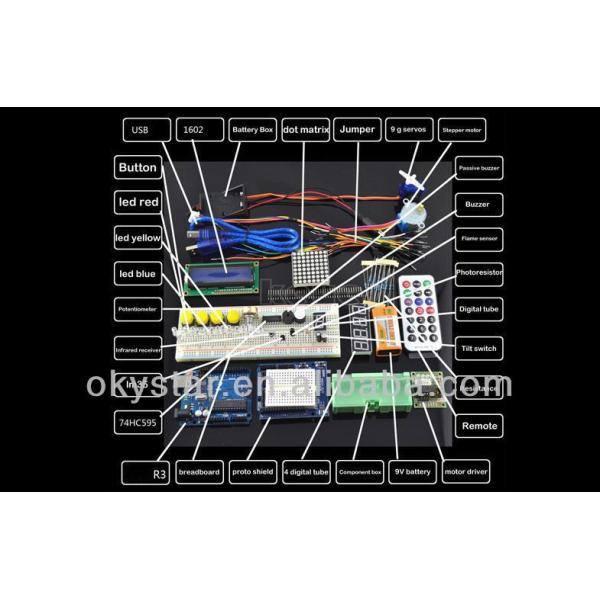 Low-input starter kit for Arduino for Step Motor / Servo / 1602 LCD / Breadboard / Jumper Wire / UNO R3