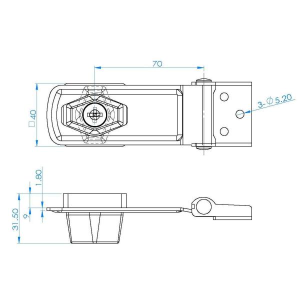 High Quality Hasp Lock with Knob for Cabinet