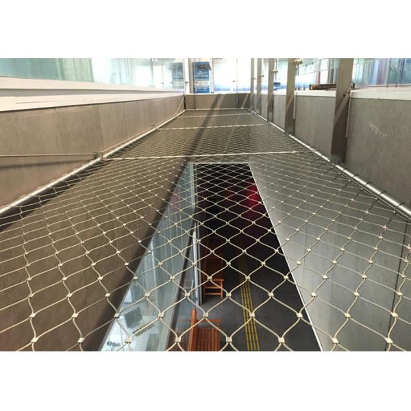 High Tech Flex Architectural Wire Mesh 3.0mm Inox Ferrued Suspended Anti -