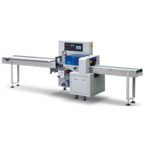 China Rotary Automatic Horizontal Flow Pack Machine With Pulling Film Upward on sale