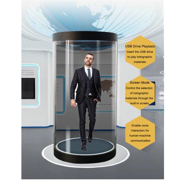 3D Hologram Display Equipment Holo Tube Human Size AI Virtual Assistant Holographic Cylinder Display Holo Box