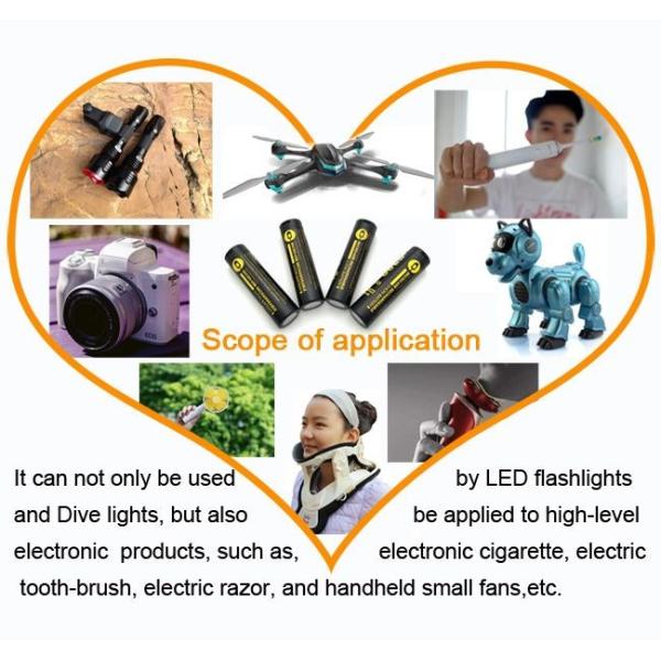 18650 3200 Mah Lithium Ion Battery 3.7 V Rechargeable Cell With USB Type C Port