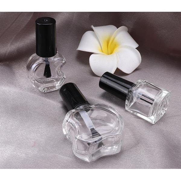 Transparent Nail Polish Glass Bottles Packaging 15ml Durable