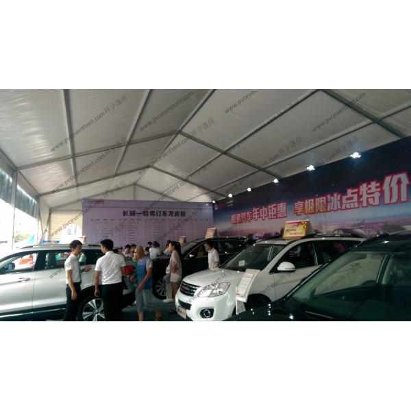 Movable PVC Fabric Outdoor Exhibition Tents Aluminum Frame Waterproof Temporary