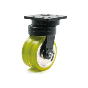 China Polyurethane 350kg 110mm AGV Casters With Double Rotation Structure wholesale