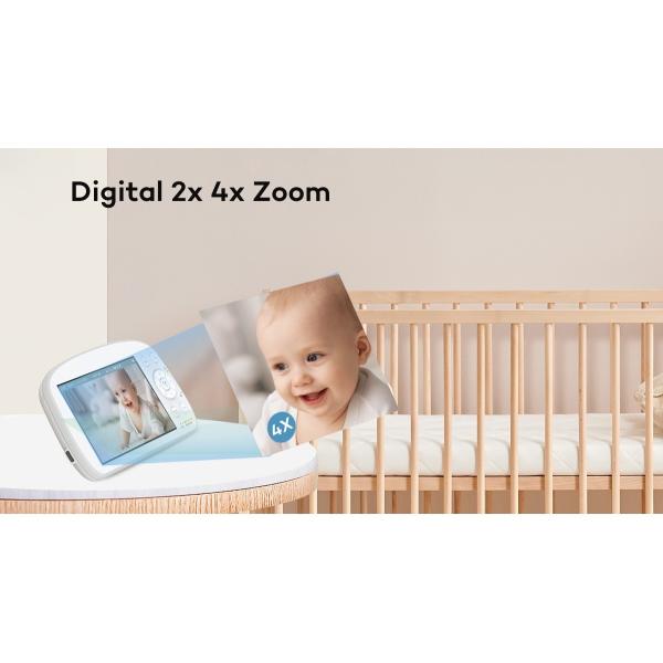 5.5 Inch Wireless Baby Monitor with PTZ Camera and Night Vision