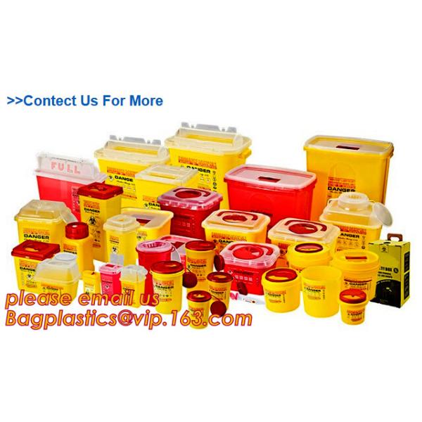 Biohazard Plastic Sharps Container,Hospital Biohazard Medical Needle Disposable Plastic Safety Sharps Container