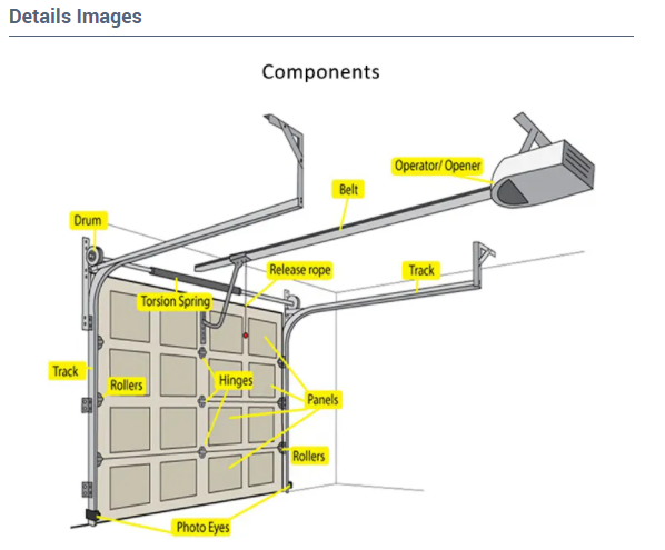 Commercial Overhead Sectional Doors Insulated Vertical Metal Automatic Garage Electric