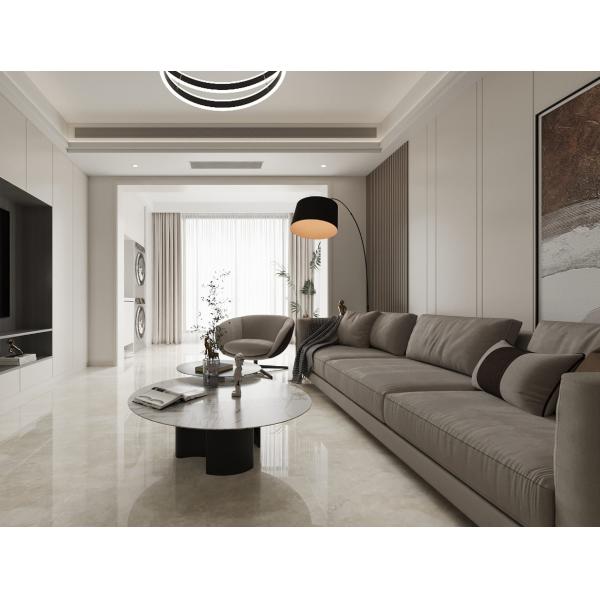 Antibacterial Stain-Resistant Indoor Floor Light Brown 1000x1000mm Polished Glazed Porcelain Tile For Living Room and Dining Room