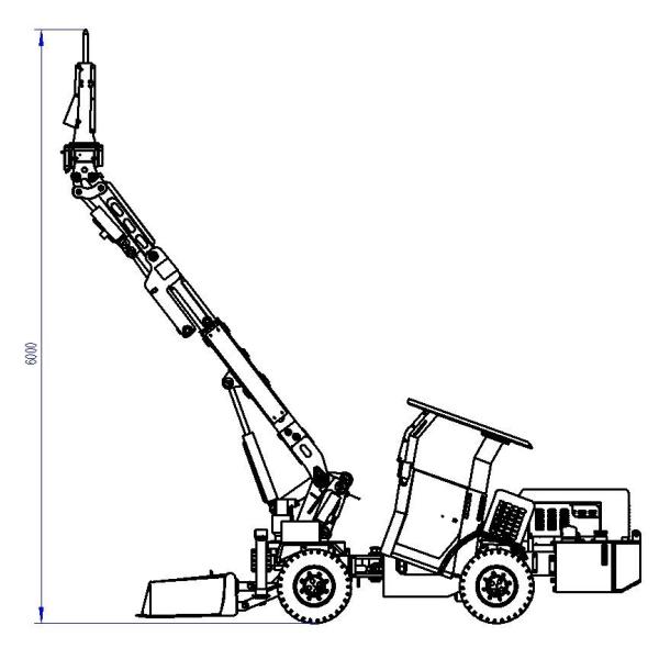 Diesel Power Underground Mining Scaler for Tunnel Loose Rock Scaling Rig