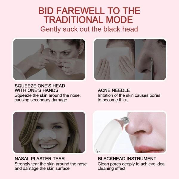 400mAh Rechargeable Battery Face Vacuum Cleaner Blackheads Removal Machine Deep Clean