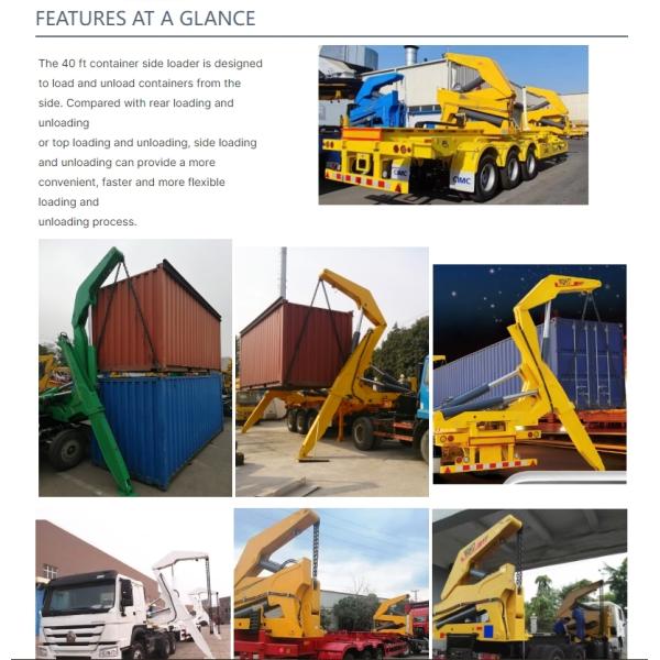 Side Loader Semi Trailer Optimized For Efficient Container Loading Unloading Enhanced Stability And Safety