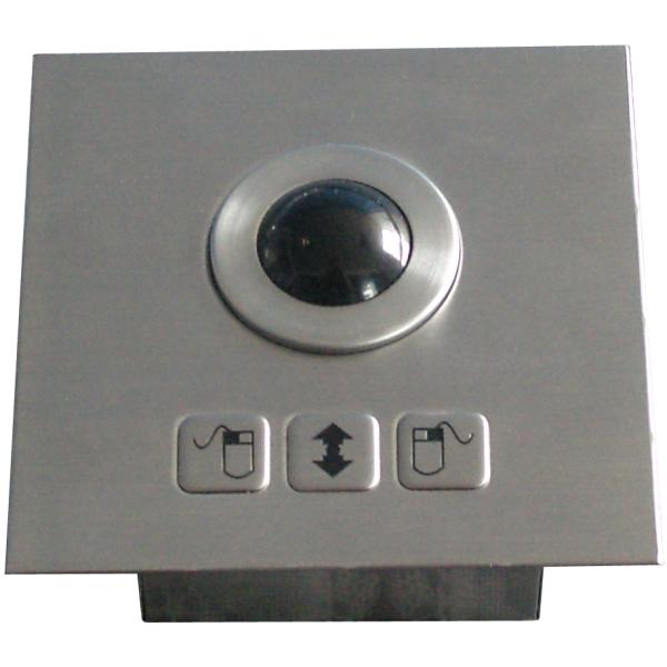 Dust-proof 25mm top panel mounting steel mini stainless steel optical trackball