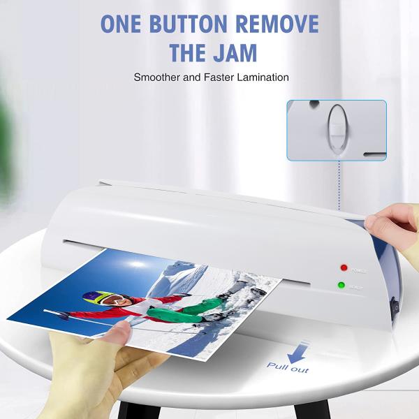 White Blue Color A4 Laminator For Photo Document Paper Menu With Release LM2008