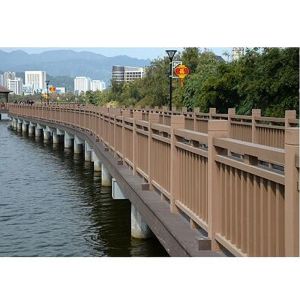 China Composite WPC Hand Railing Commercial WPC Stair Railing Fire Retardant wholesale