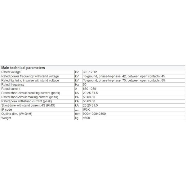 Air Insulated Power Distribution Cabinet Medium Voltage For Single Bus-Bar Systems