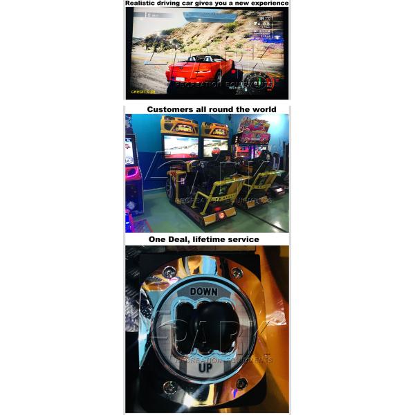 Coin Operated Arcade Video Racing Game Machine For 1 Player