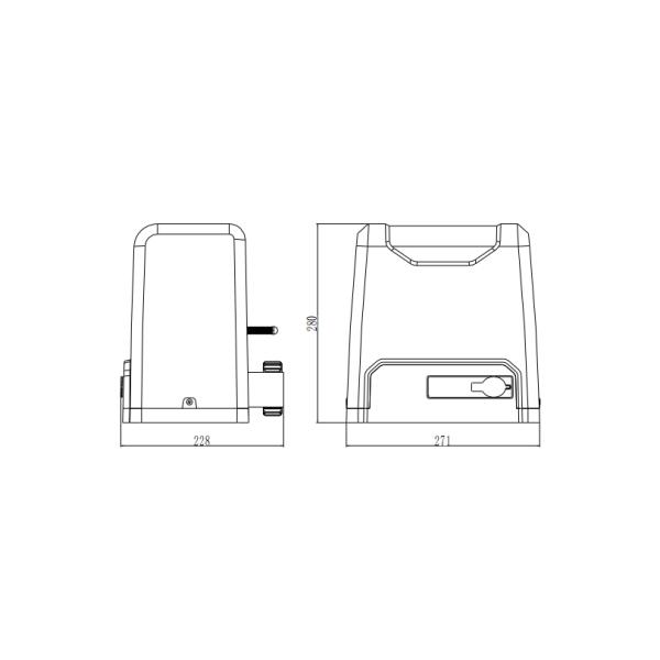 ISO 400W Heavy Duty Sliding Gate Opener 13m/ Min 1000KG Solar