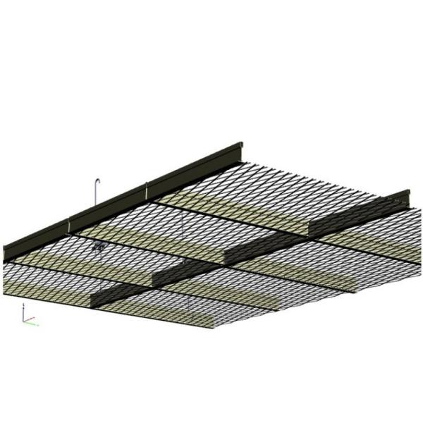 Customized Expanded Metal Mesh Cladding / Decorative Wire Mesh Panels