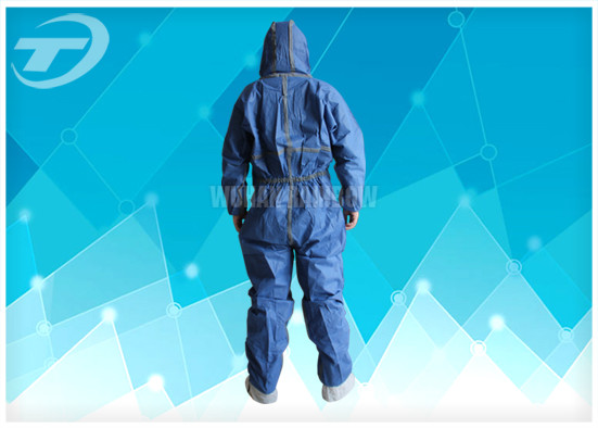 China CPE disposable painters coveralls Waterproof Gown With Knitted Cuff wholesale