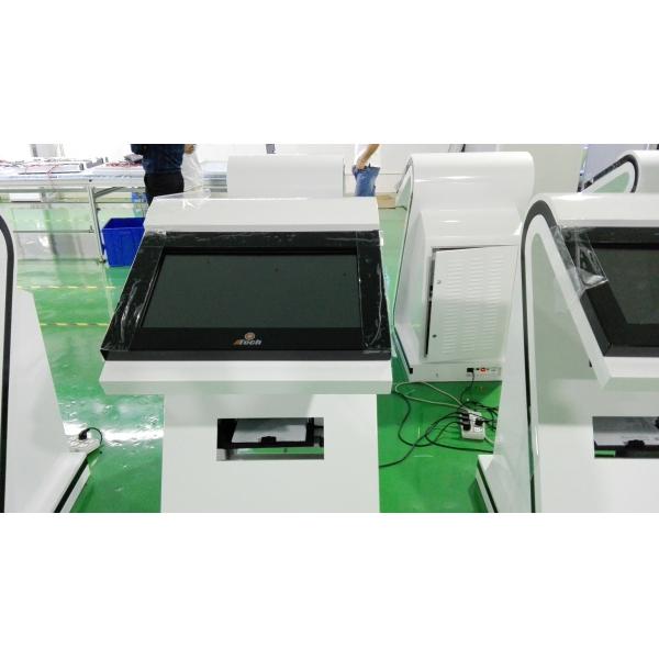 Aluminium Alloy Shell Interactive Multi Touch Screen Kiosk For Ticket Printing