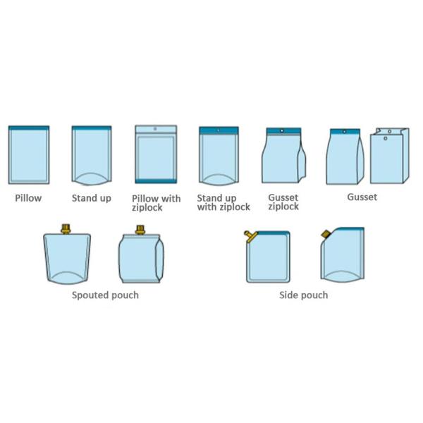 50bpm Rotary Doypack Packing Machine Nitrogen Charging Zipper Bag