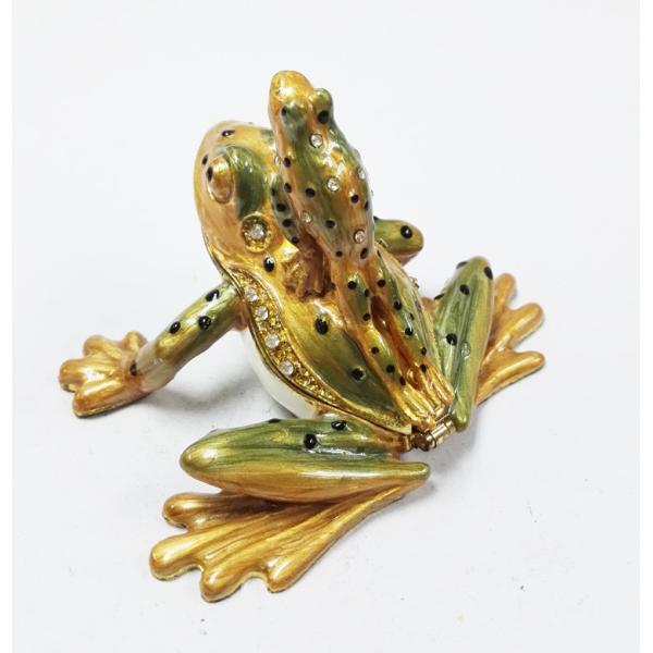 The Frog Prince with baby beautiful shape metal jewelry box antique metal jewelry box