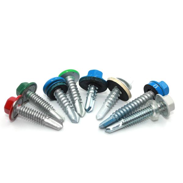 Metric Zinc-aluminum Coated Hex Flange Self Drilling Screws for OEM Customized Service